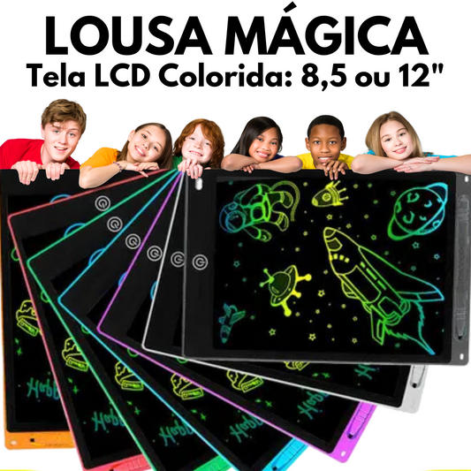Lousa Magica Grande -  Tela LCD Tamanhos: 8.5 ou 12 polegadas com Escrita colorida.