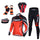 Conjunto ciclismo profissional de alta qualidade mangas compridas - kits completos (Conjunto com Camisa, Calça, luvas, meias e bandana)