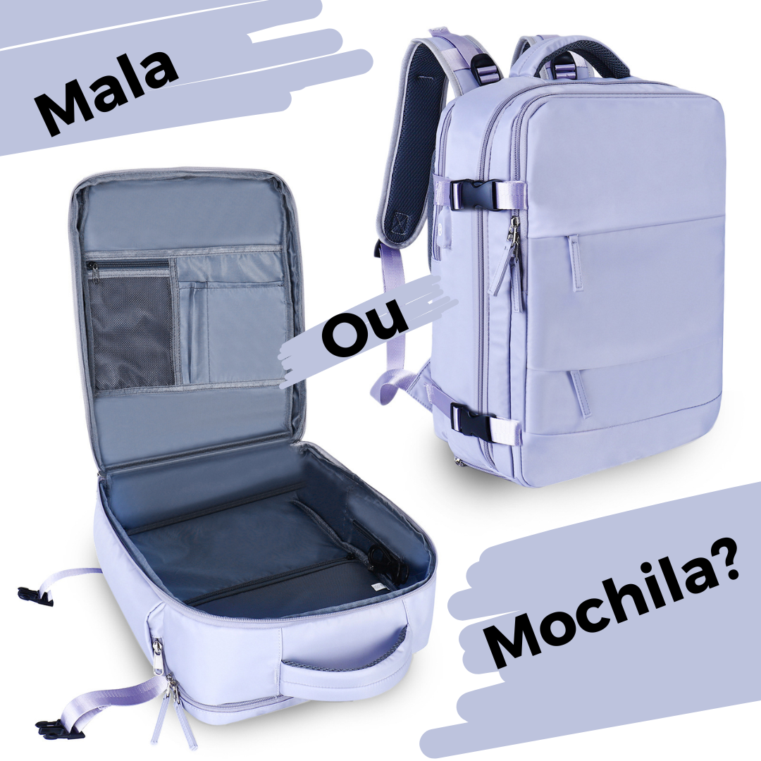 Mochila de viagem multifuncional, grande capacidade, leve, à prova d'água.